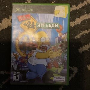 The Simpsons: Hit & Run Xbox Game - Green Case